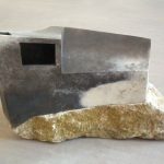 Form auf Stein mit Ammonit